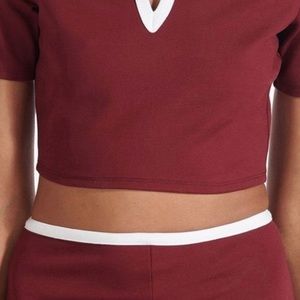 STAUD NWT
DESMOND MIDI SKIRT
TAWNY / PORT/ WHITE (M)